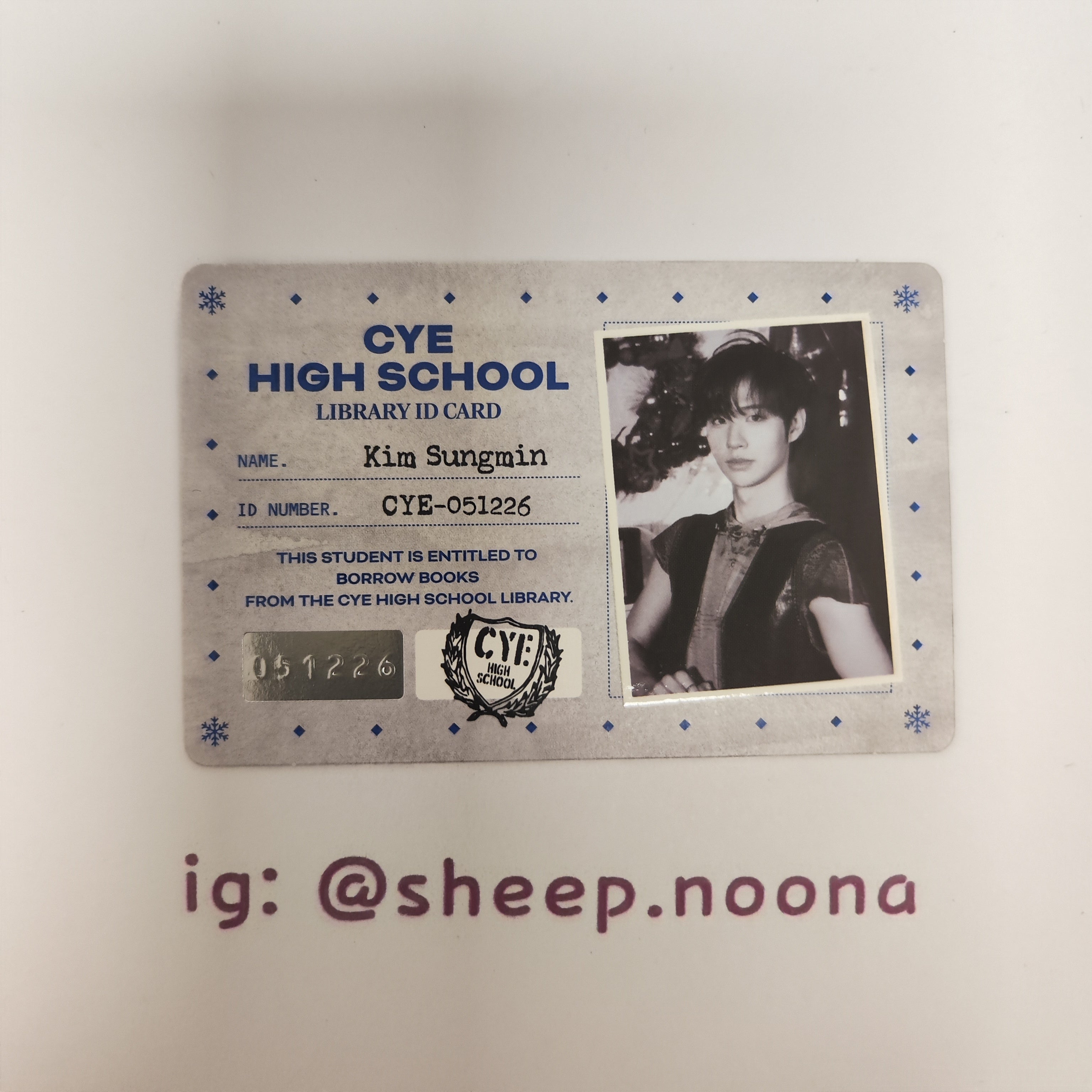 Photocards Sungmin CLOSE YOUR EYES