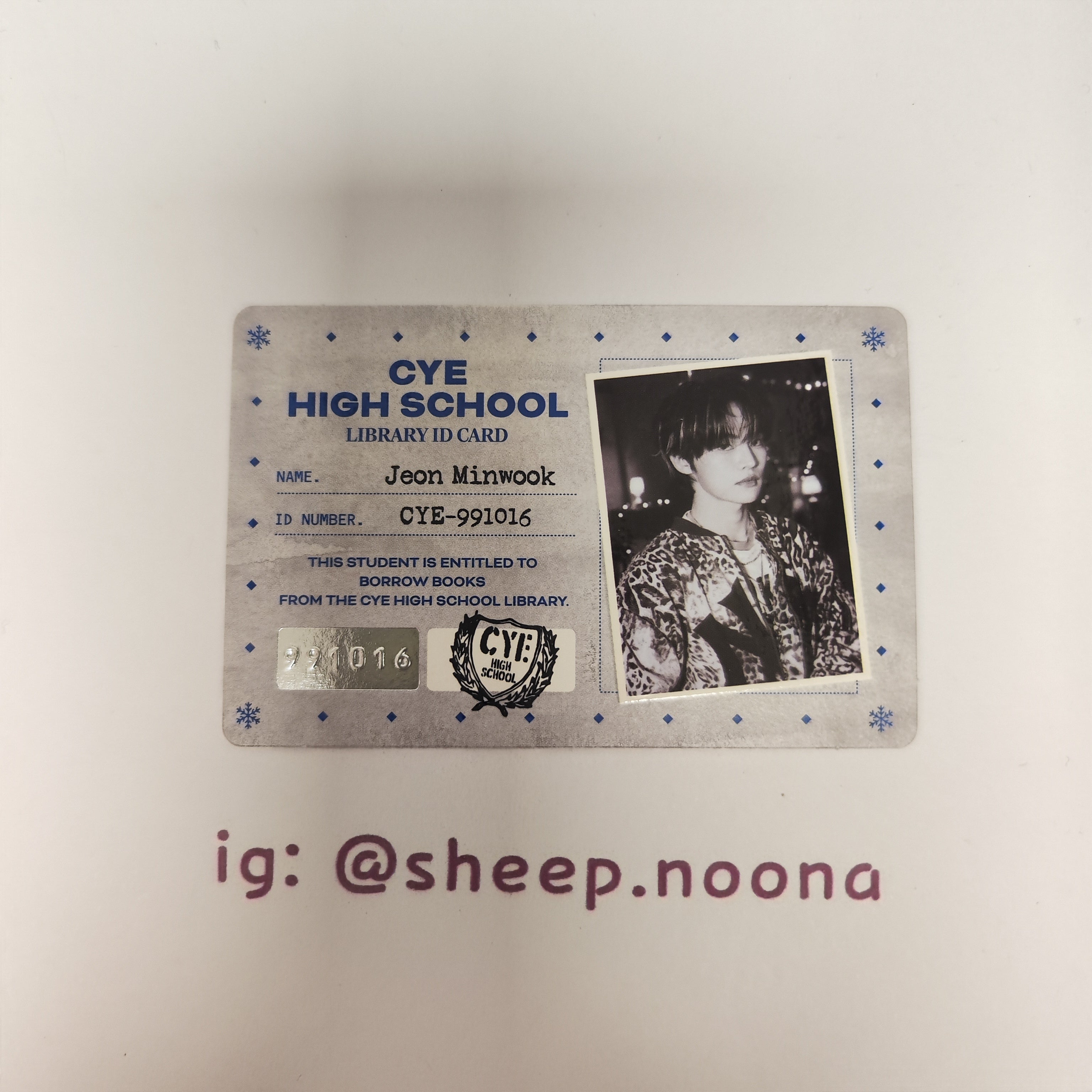 Photocards Minwook CLOSE YOUR EYES