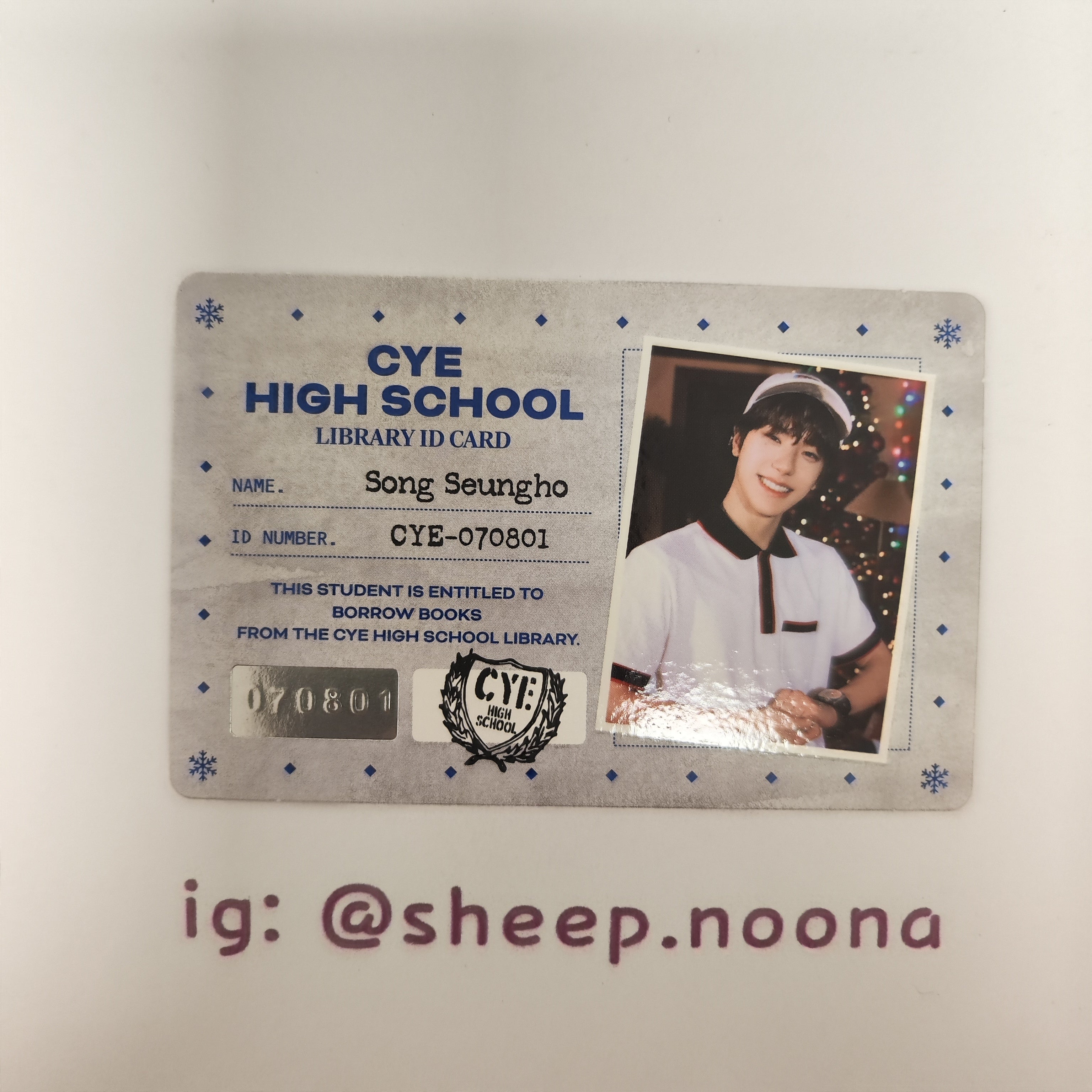 Photocards Seungho CLOSE YOUR EYES
