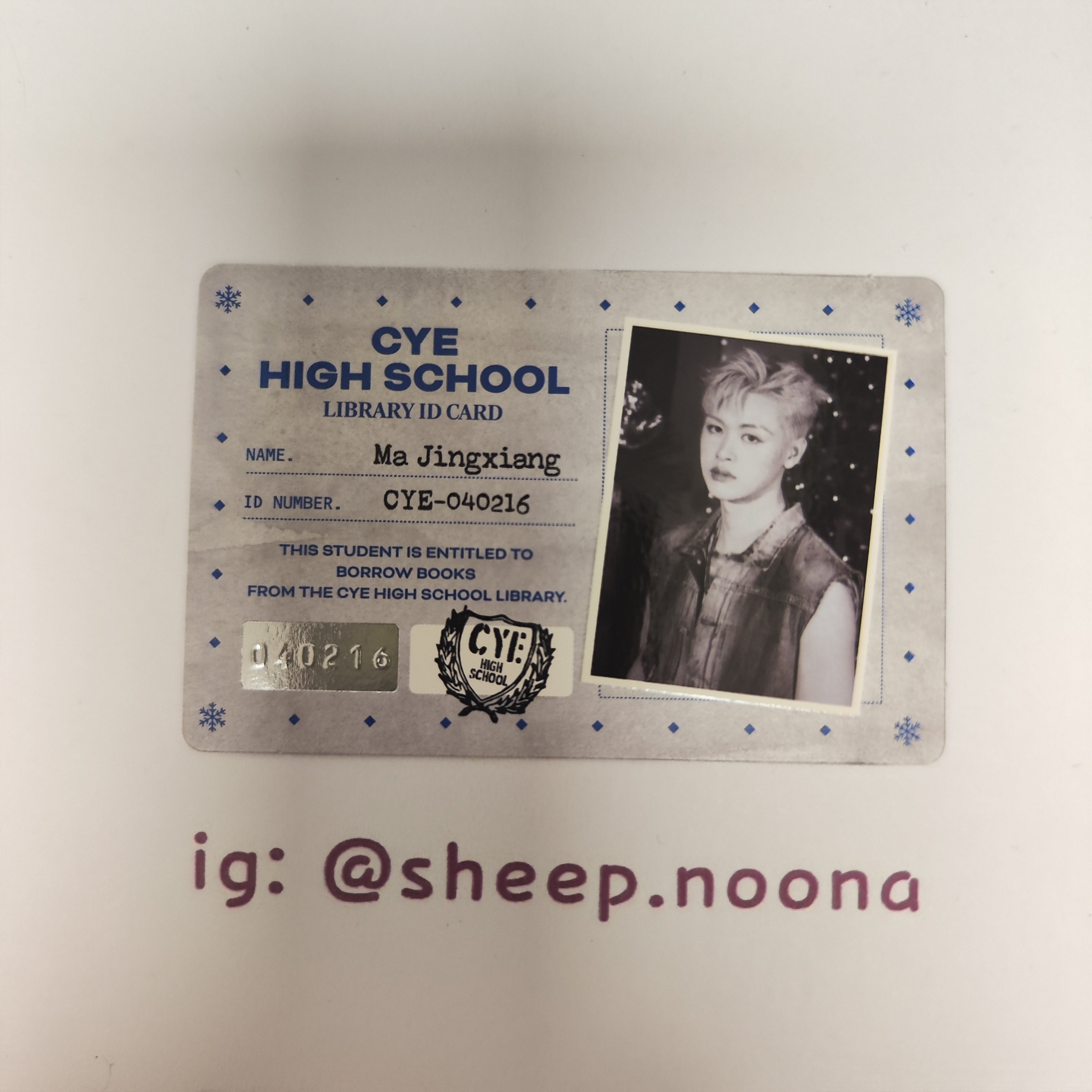 Photocards Ma Jing Xiang CLOSE YOUR EYES