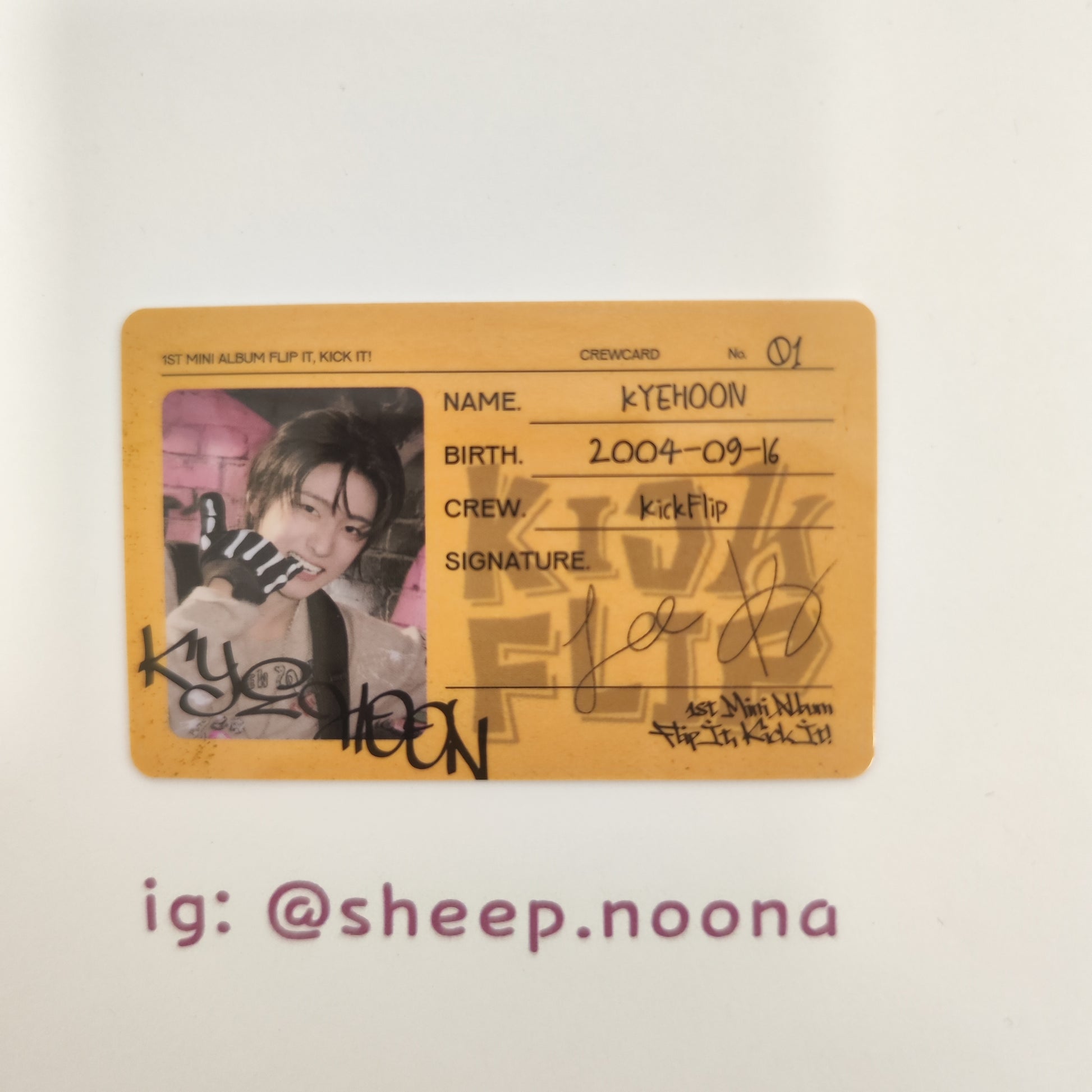 Photocards Kyehoon Kickflip