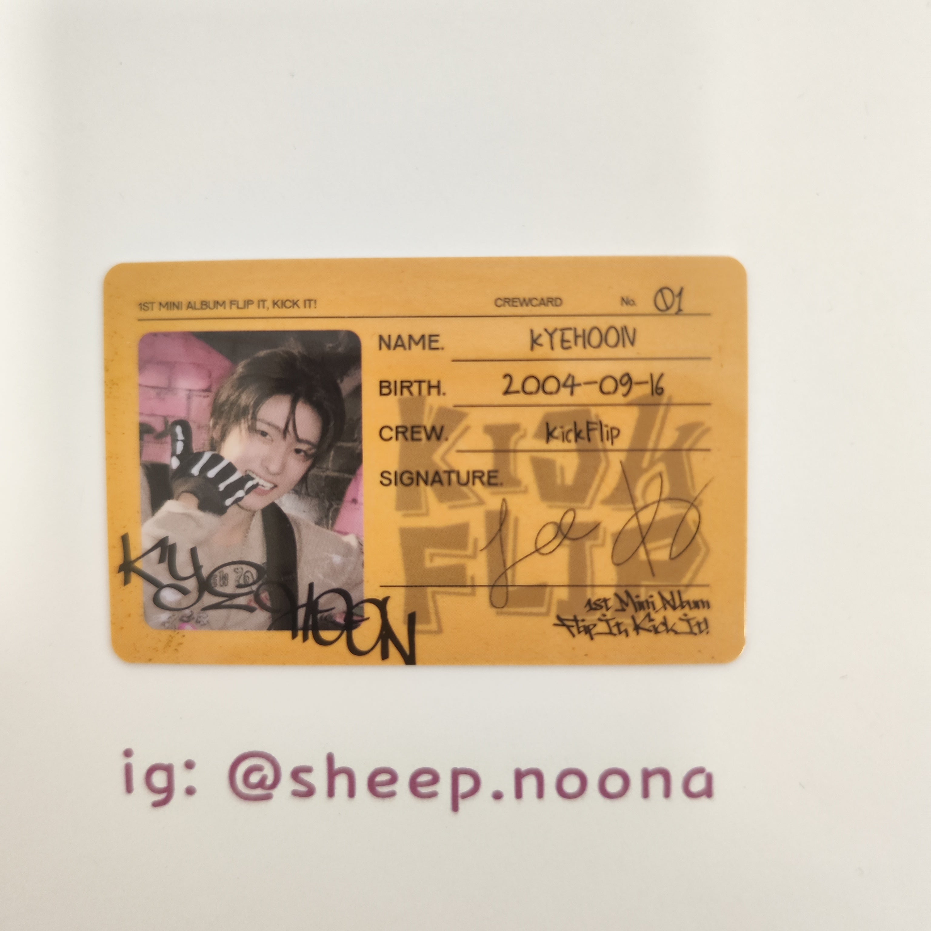 Photocards Kyehoon Kickflip