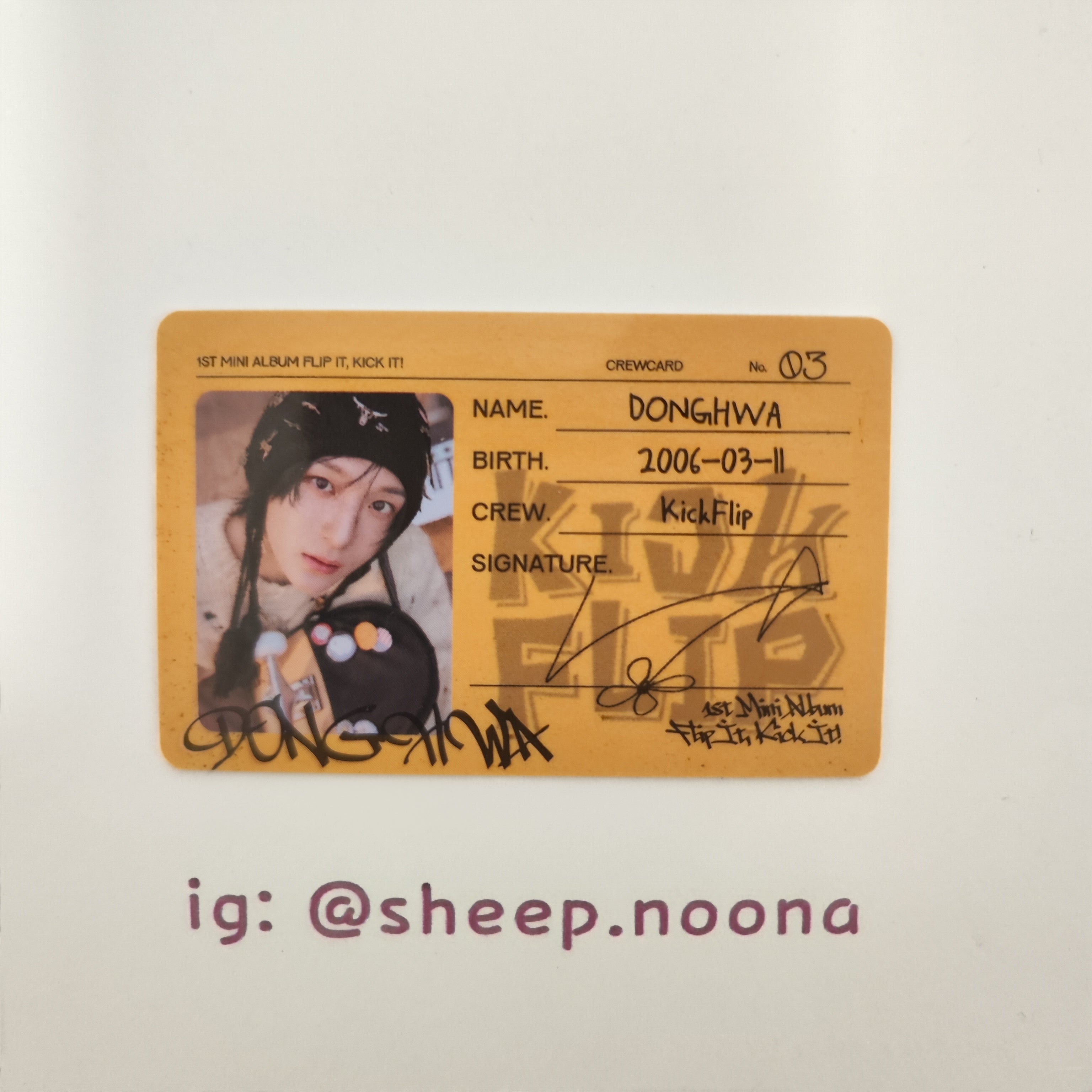 Photocards Donghwa Kickflip