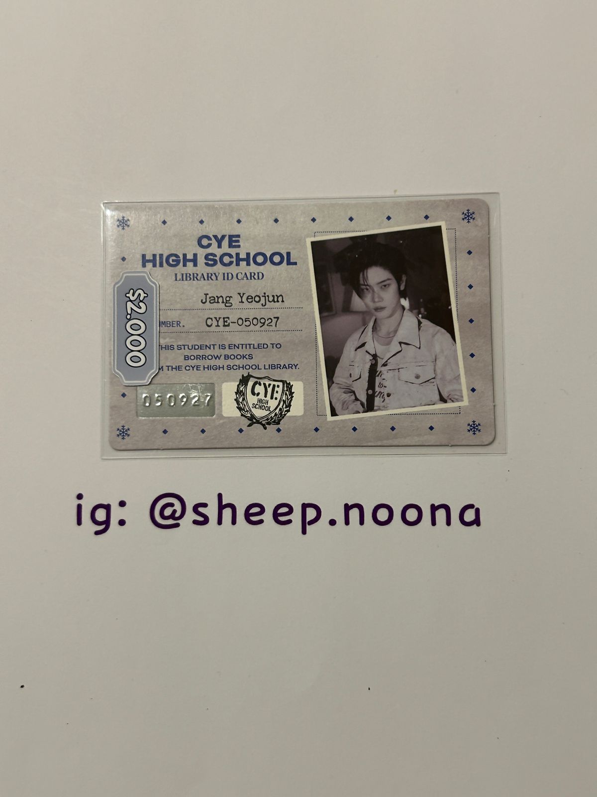 Photocards Yeojun CLOSE YOUR EYES