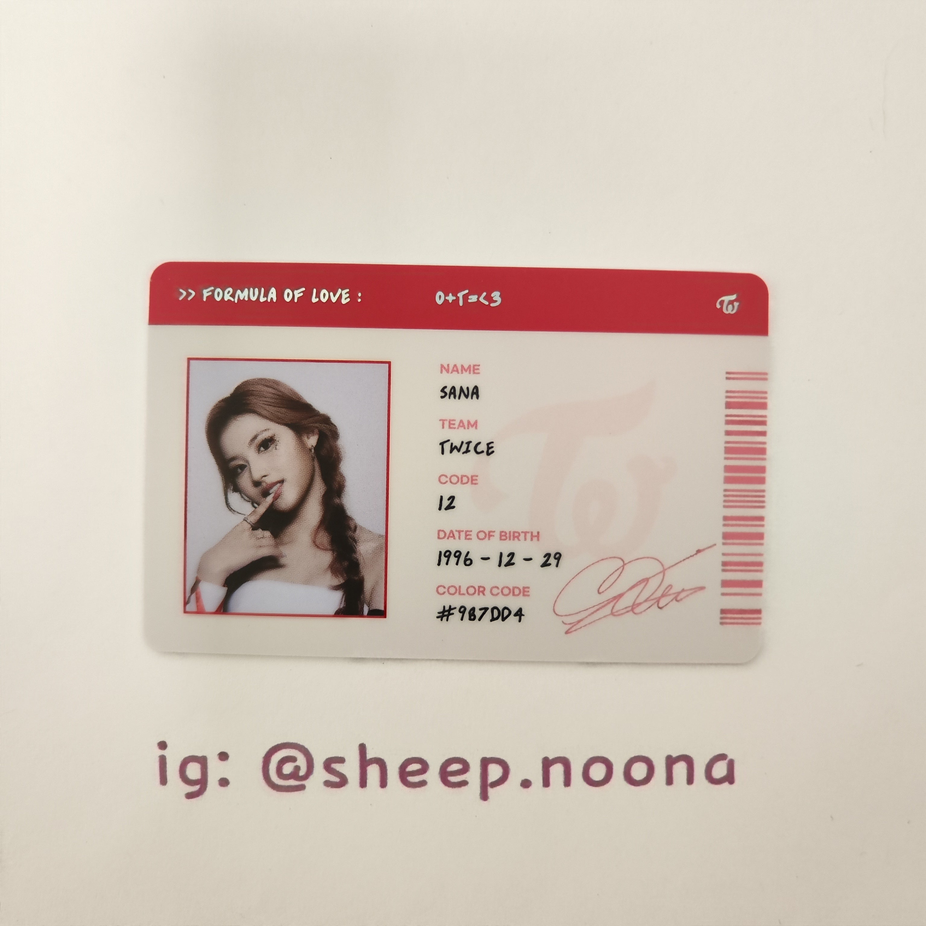Photocard Sana Twice