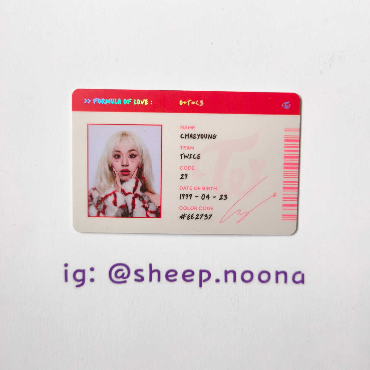 Photocards Chaeyoung Twice